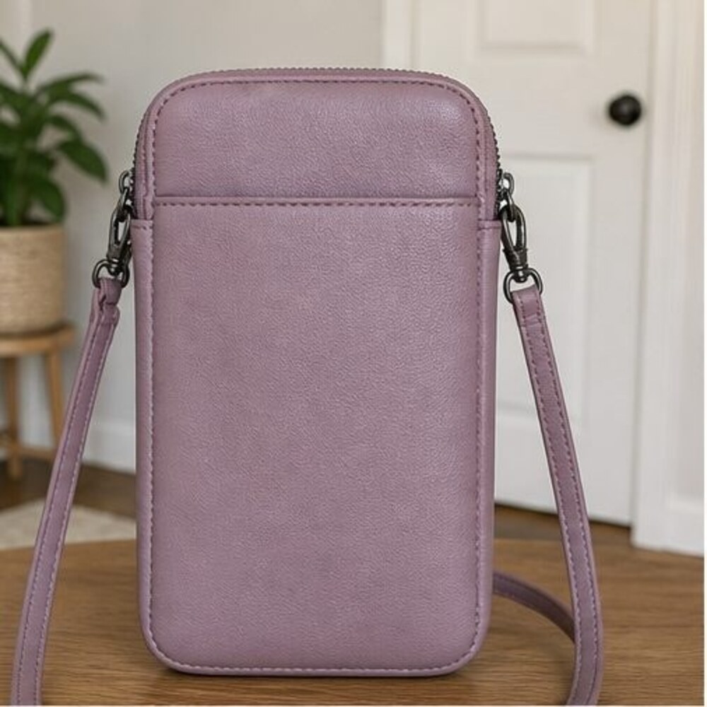 Mauve Faux Leather Bag